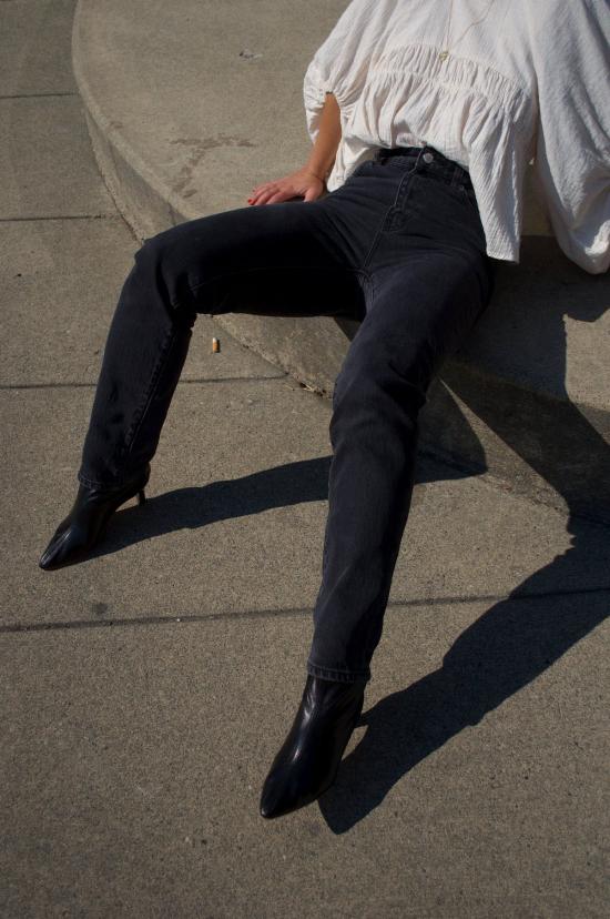  롤라스 데님 팬츠 오리지널 스트레이트 진 제트 블랙 - ROLLAS