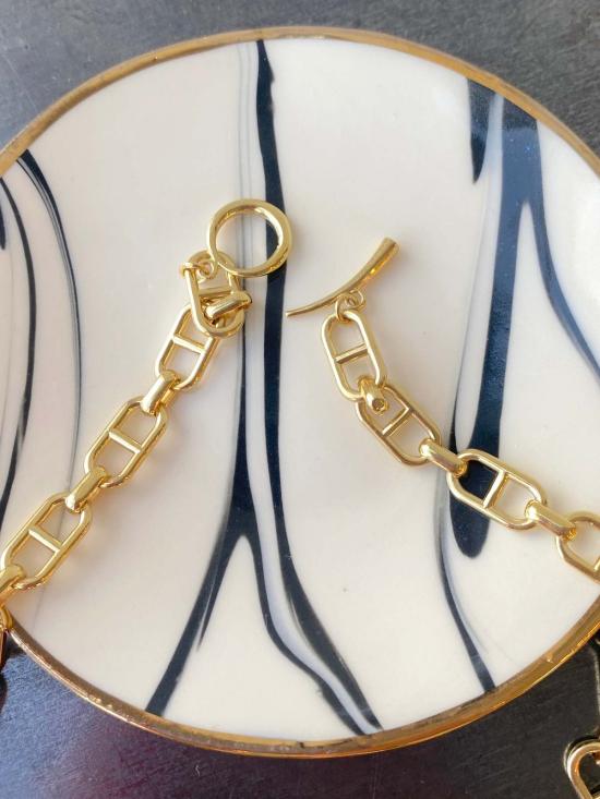  가브리엘라 아티가스 목걸이/팬던트 가브리엘라 아르티가스 스티럽 체인 네크리스 옐로우 골드 - GABRIELA ARTIGAS