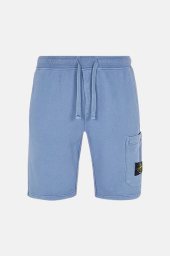  스톤 아일랜드 숏팬츠 브러시드 플리스 버뮤다 반바지 다크 블루