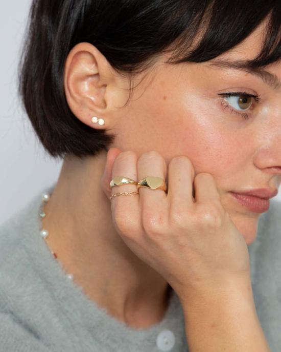  Dear Neighbor 반지 디어 네이버 하트 시그넷 링 10k 골드 - OTHER BRANDS