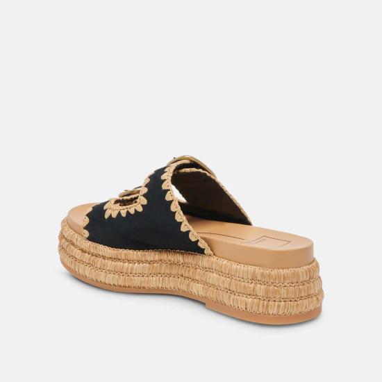  돌체비타 뮬/슬리퍼 와니카  오닉스 누벅 - DOLCE VITA