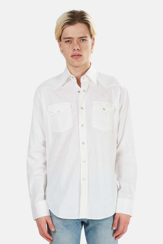  Lucien Pellat-Finet 긴팔 셔츠 루시엔 펠라트 피네 스컬 웨스턴  화이트