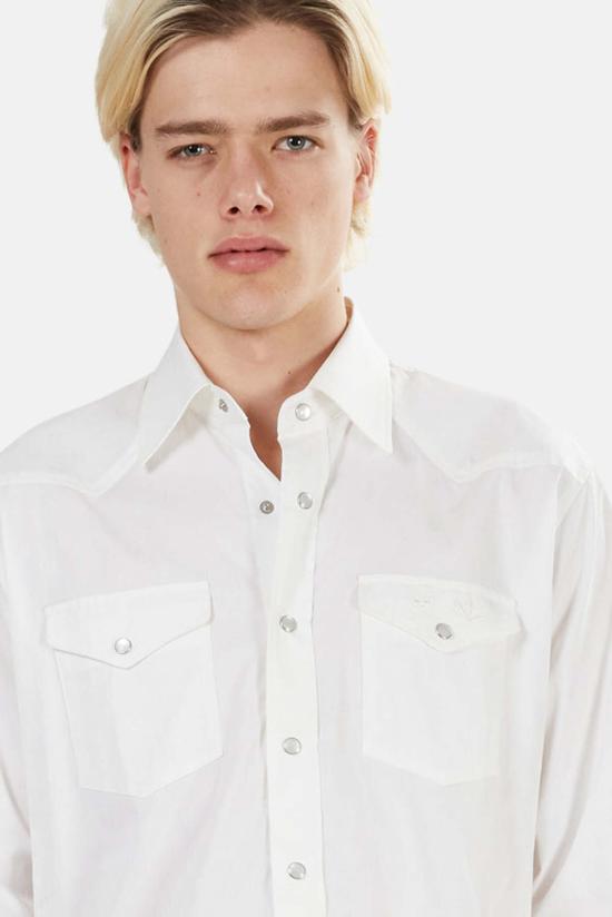  Lucien Pellat-Finet 긴팔 셔츠 루시엔 펠라트 피네 스컬 웨스턴  화이트 - LUCIEN PELLAT-FINET