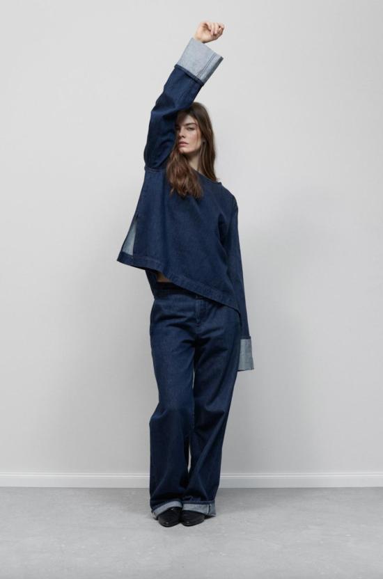  클로즈드 데님 팬츠 주르디 릴렉스 스타일 진 다크 블루