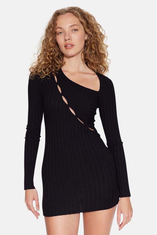  코튼 시티즌 숏 원피스 카프리 컷아웃 드레스 제트 블랙