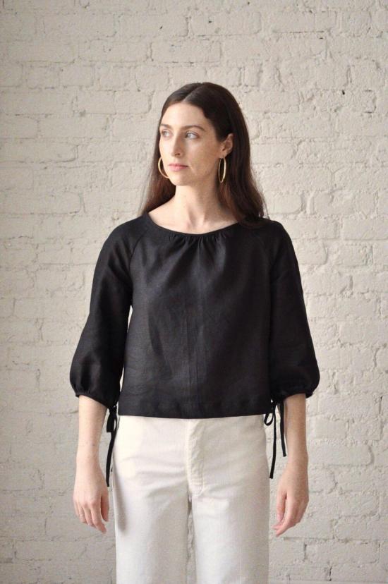  코코볼로 블라우스 페인터 스모크 블랙 - COCOBOLO