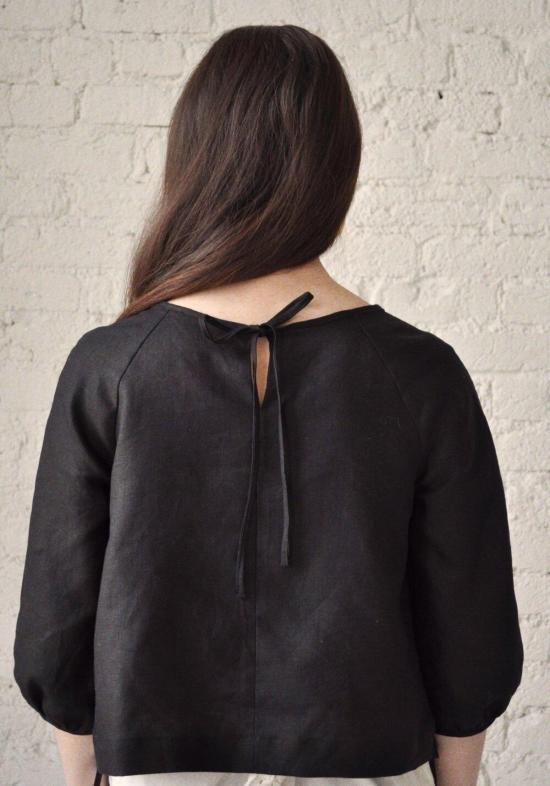  코코볼로 블라우스 페인터 스모크 블랙 - COCOBOLO