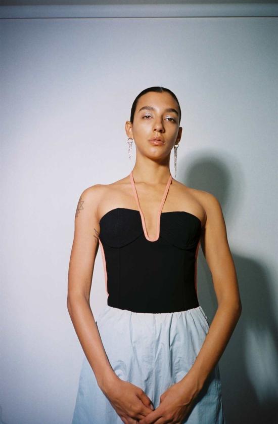  패리스 조지아 민소매 티셔츠 파리 조지아 나시아 싱글렛 블랙 - PARIS GEORGIA