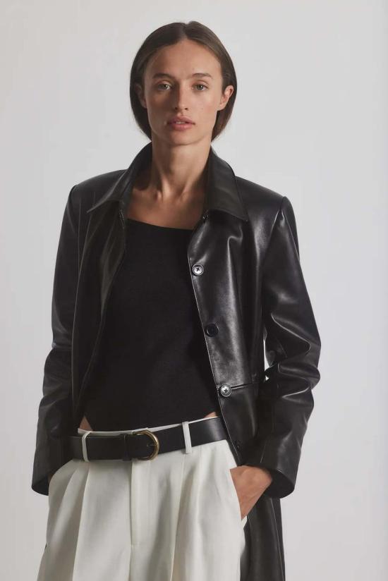  자네사레온 레귤러 벨트 Janessa Leone Cato  블랙 - JANESSA LEONE