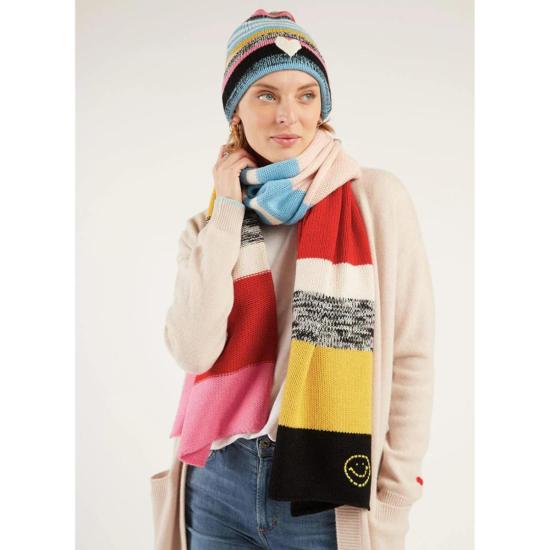  케리 로센탈 머플러/스카프 케리 로젠탈 멀드 스트라이프 스카프 멀티 - KERRI ROSENTHAL