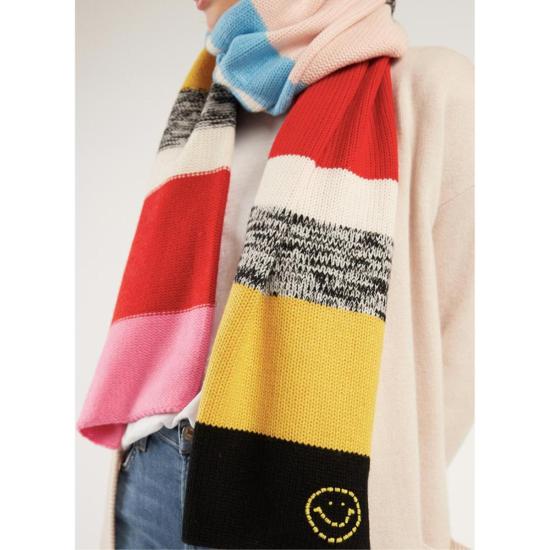  케리 로센탈 머플러/스카프 케리 로젠탈 멀드 스트라이프 스카프 멀티 - KERRI ROSENTHAL