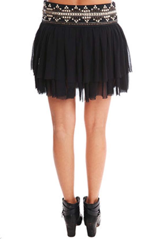  발망 숏 스커트 피에르  스커트 블랙 - BALMAIN