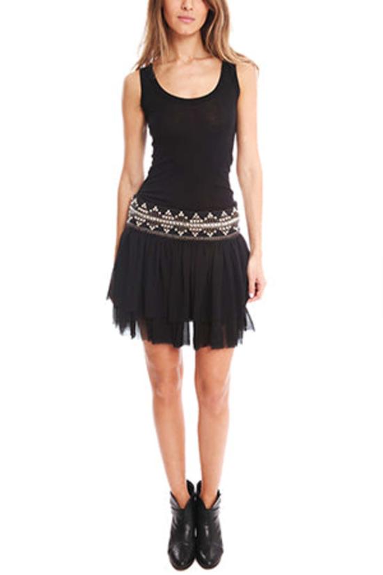  발망 숏 스커트 피에르  스커트 블랙