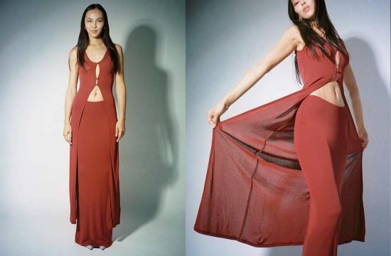  패리스 조지아 튜닉 파리 조지아 오버 싱글렛 크림슨 - PARIS GEORGIA