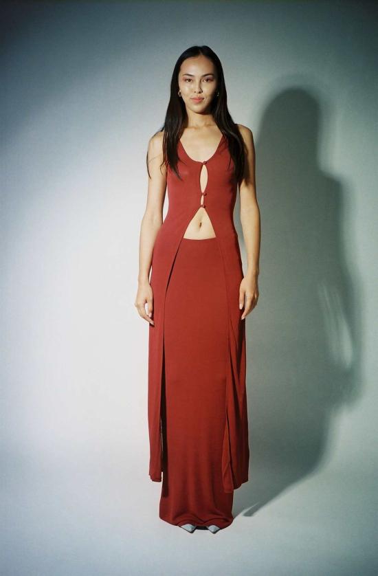  패리스 조지아 튜닉 파리 조지아 오버 싱글렛 크림슨 - PARIS GEORGIA