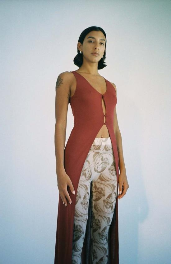  패리스 조지아 튜닉 파리 조지아 오버 싱글렛 크림슨 - PARIS GEORGIA