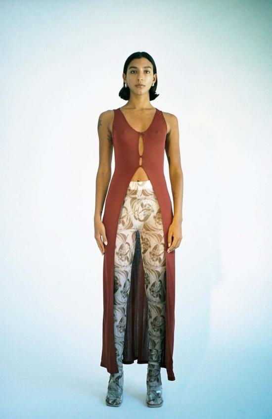  패리스 조지아 튜닉 파리 조지아 오버 싱글렛 크림슨 - PARIS GEORGIA