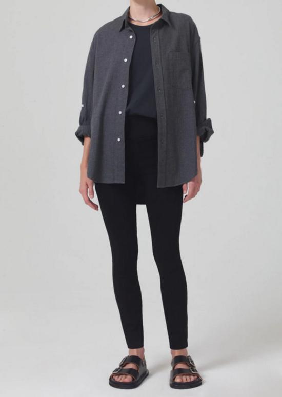  COH 스트레이트 팬츠 코 알렉산드라 Hr 레깅스 플러시 블랙