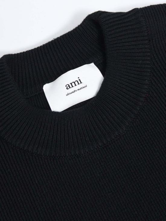  아미 스웨터 레드 ADC 크루넥  블랙 - AMI