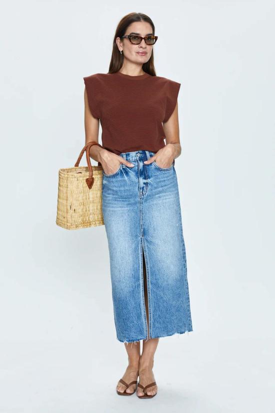  피스톨라 데님 스커트 앨리스 스커트 초상화 빈티지 - PISTOLA