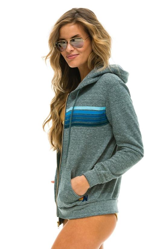  에비에이터 에디션 자켓 Aviator Nation 5 스트라이프 후드 멀티 - AVIATOR NATION