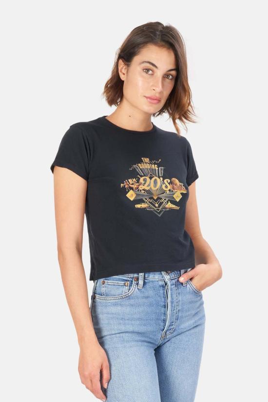  블루&크림 반팔 티셔츠 로어링 20s 티셔츠 블랙 - BLUE&CREAM