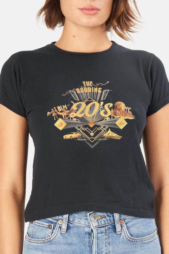  블루&크림 반팔 티셔츠 로어링 20s 티셔츠 블랙 - BLUE&CREAM