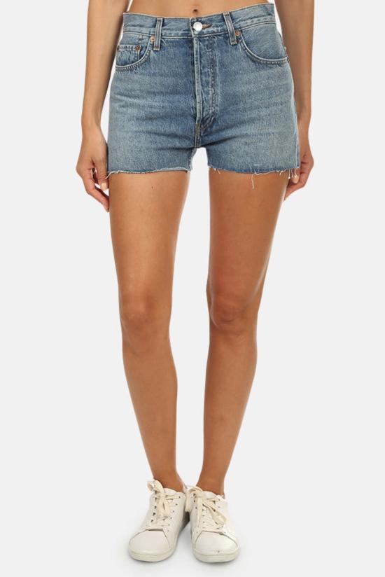  리던 데님 숏팬츠 리/던 하이 라이즈 숏 페이디드 인디고