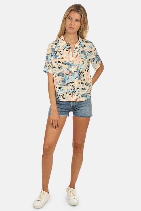  리던 데님 숏팬츠 리/던 하이 라이즈 숏 페이디드 인디고 - RE/DONE