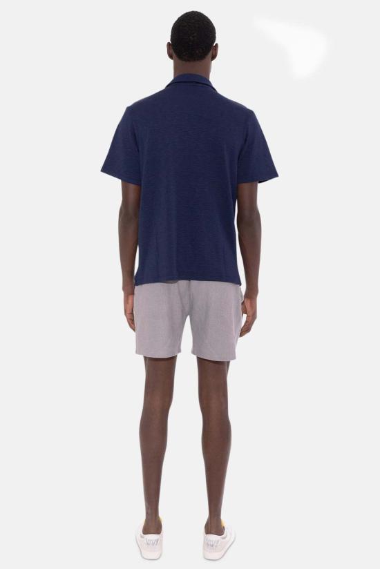  Blue&Cream 반팔 셔츠 블루&크림 반팔 버튼다운 슬럽 저지 네이비 - BLUE&CREAM