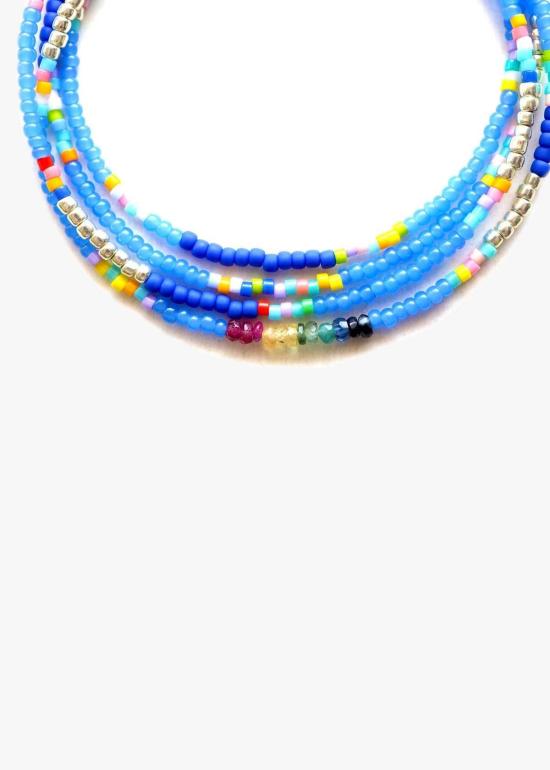  Bunny Shapiro 팔찌 버니 샤피로 바히아 랩 브레이슬릿 블루 - OTHER BRANDS