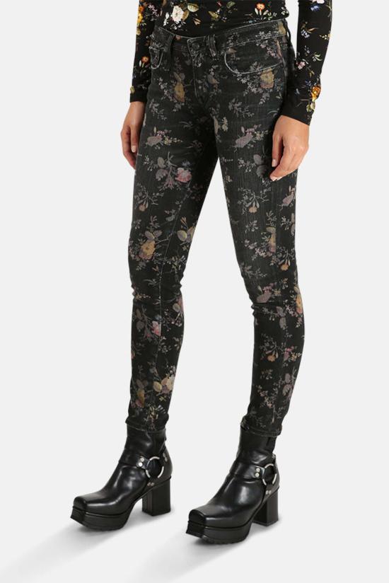  알13 데님 팬츠 R13 케이트 스키니 진 라이트 플로럴 - R13