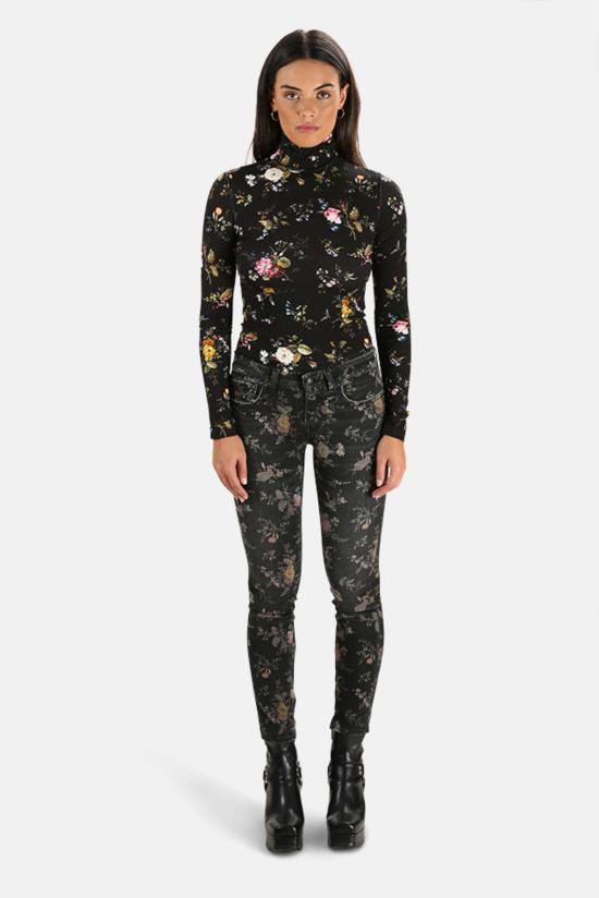  알13 데님 팬츠 R13 케이트 스키니 진 라이트 플로럴 - R13