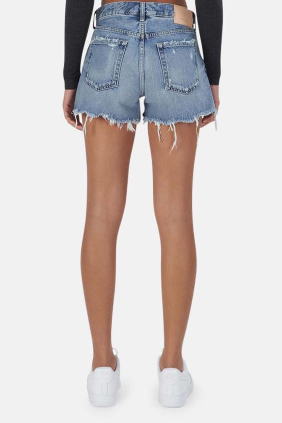  마우지 데님 숏팬츠 Moussy Packard 반바지 블루 - MOUSSY