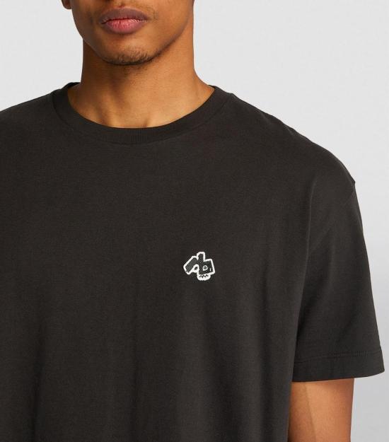  랙앤본 반팔 티셔츠 Rag & Bone 남성용 Rb Monster 티셔츠 블랙