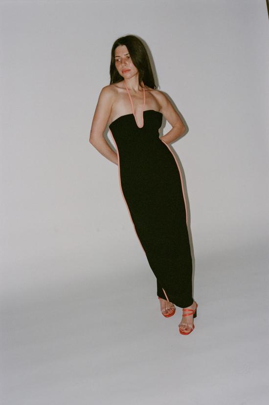  패리스 조지아 롱 원피스 파리 조지아 나시아 드레스 블랙/코럴 - PARIS GEORGIA