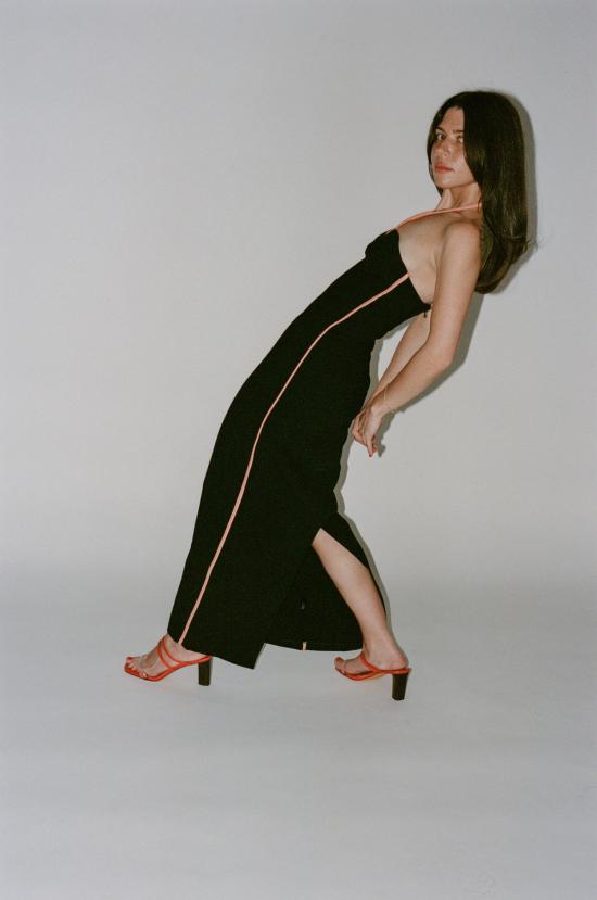  패리스 조지아 롱 원피스 파리 조지아 나시아 드레스 블랙/코럴 - PARIS GEORGIA