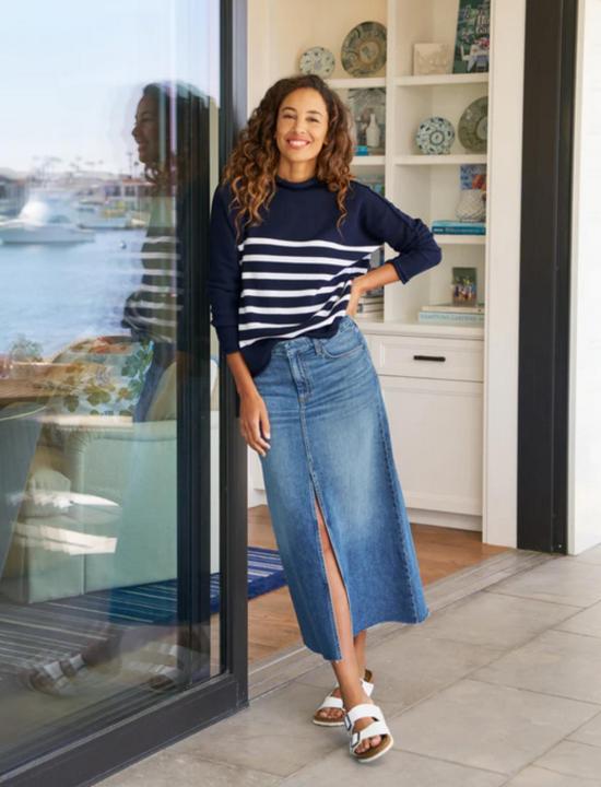  프랭크 앤 에일린 데님 스커트 프랭크 앤 엘린 도니브룩  2010 클래식 블루 - FRANK & EILEEN