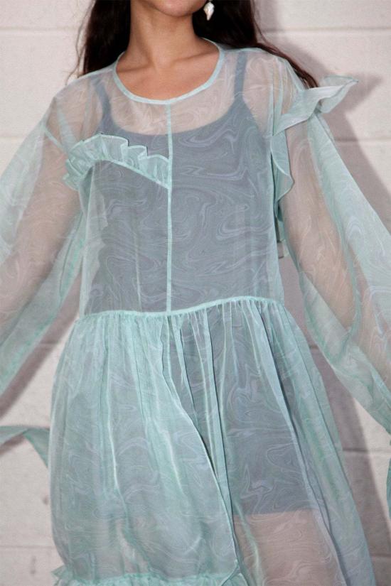  케이코 롱 원피스 Kk Co Nine Twenty Seven 드레스 워프드 모스 - KKCO