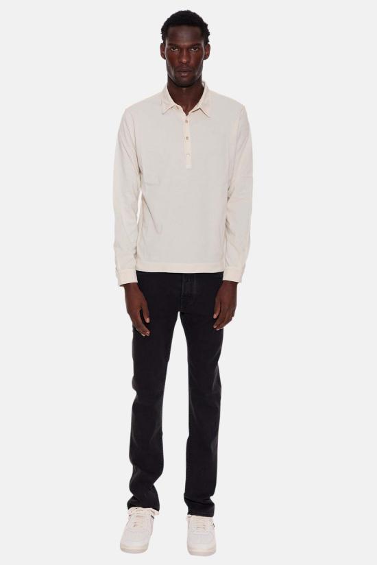  볼리올리 폴로 티셔츠 Boglioli 긴팔 폴로 바닐라 - BOGLIOLI