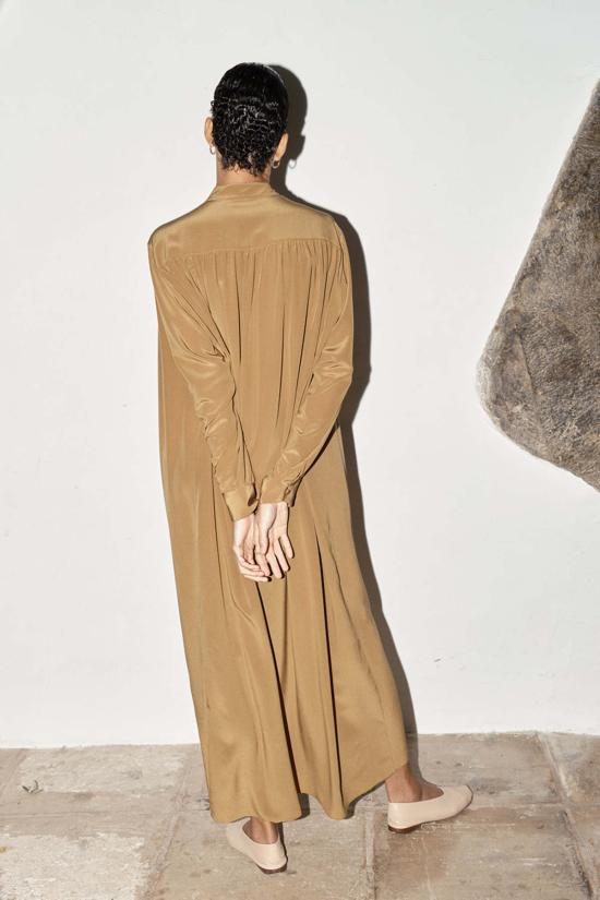  다두라 롱 원피스 흰독말풀 바벨 카프탄 탄 - DATURA