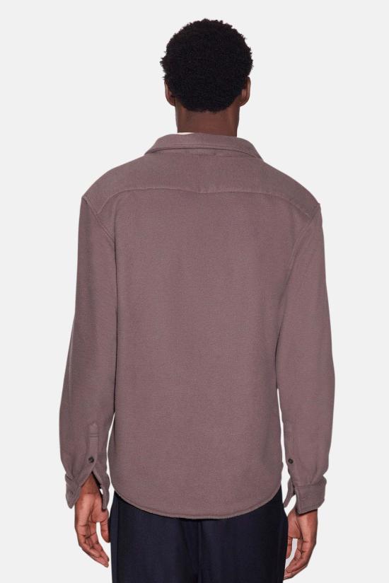  블루&크림 긴팔 셔츠 폴라 플리스 오버셔츠 브라운 - BLUE&CREAM