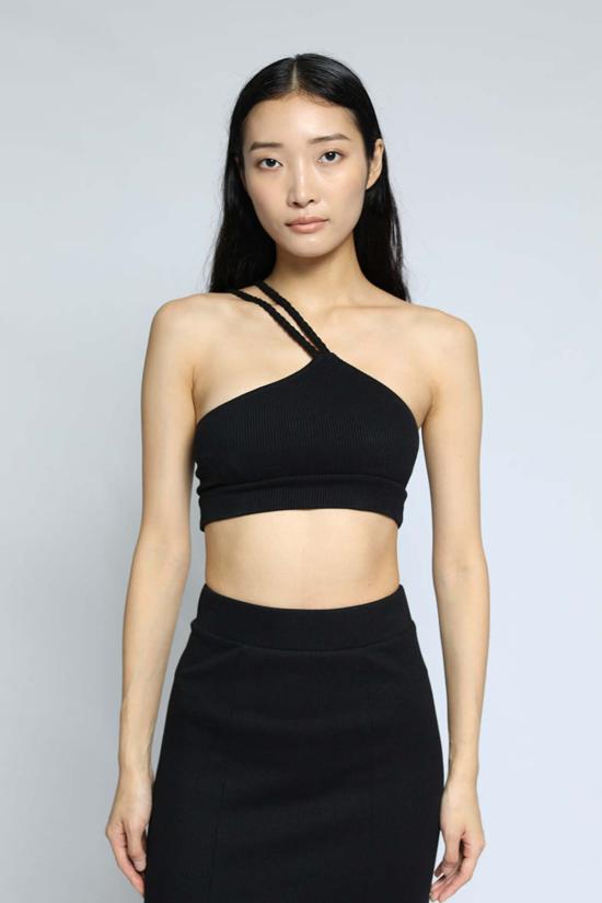  더레인지 브라 더 레인지 원숄더 브레이디드 브랄렛 제트블랙