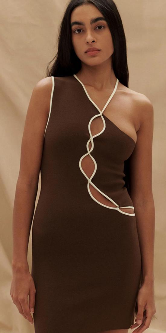  패리스 조지아 숏 원피스 파리 조지아 스퀴글 드레스 캐롭 - PARIS GEORGIA