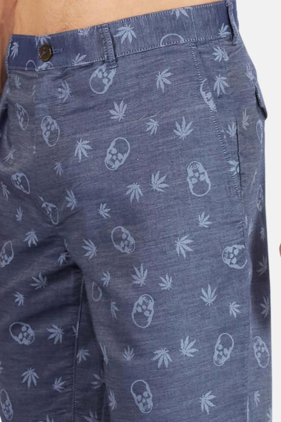  루시앙 팔라피네 숏팬츠 Lucien Pellat Finet 더블 자카드 버뮤다 쇼츠 네이비 모노그램 - LUCIEN PELLAT-FINET