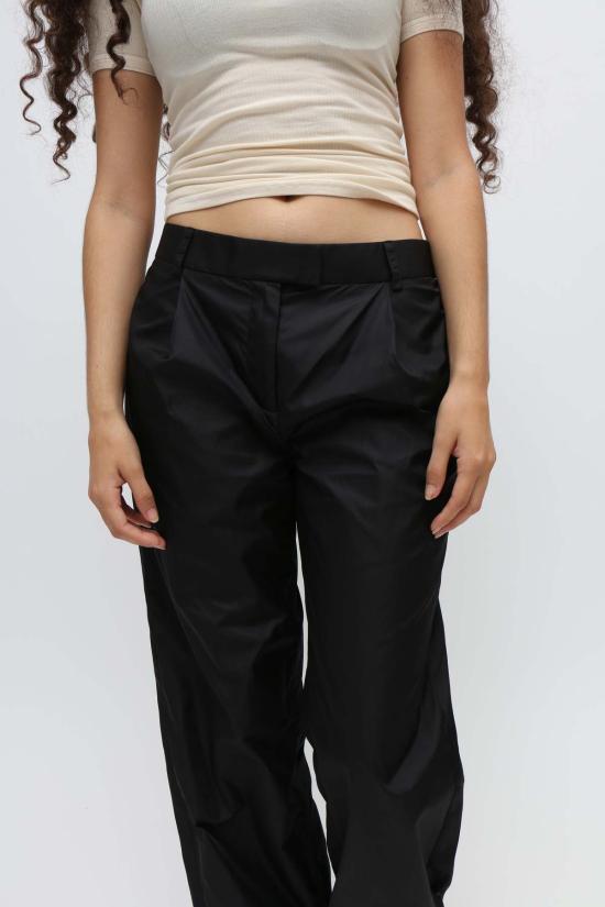  프리스카베라 스트레이트 팬츠 테크 코쿤 팬츠 블랙 - PRISCAVERA