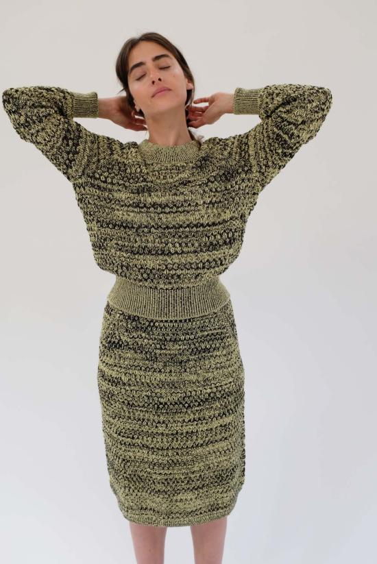  베클리나 숏 스커트 앱토스 스커트 레몬/리코리스 - BEKLINA