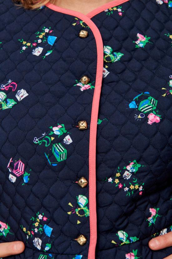  바체바 베스트 벨  네이비 플로럴 퀼트 - BATSHEVA