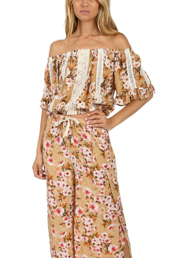  선데이 세인트 트로페즈 블라우스 선데이 생트로페 루루 프린트 탑 샴페인