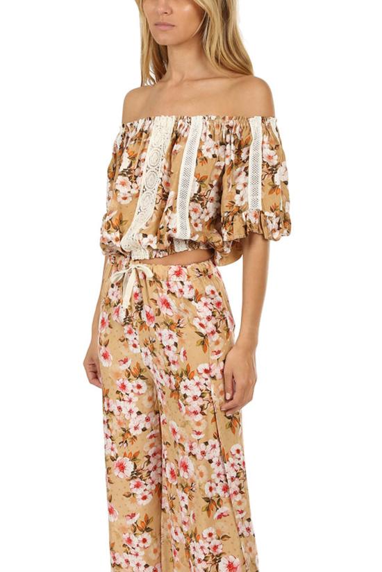  선데이 세인트 트로페즈 블라우스 선데이 생트로페 루루 프린트 탑 샴페인 - SUNDAY SAINT-TROPEZ